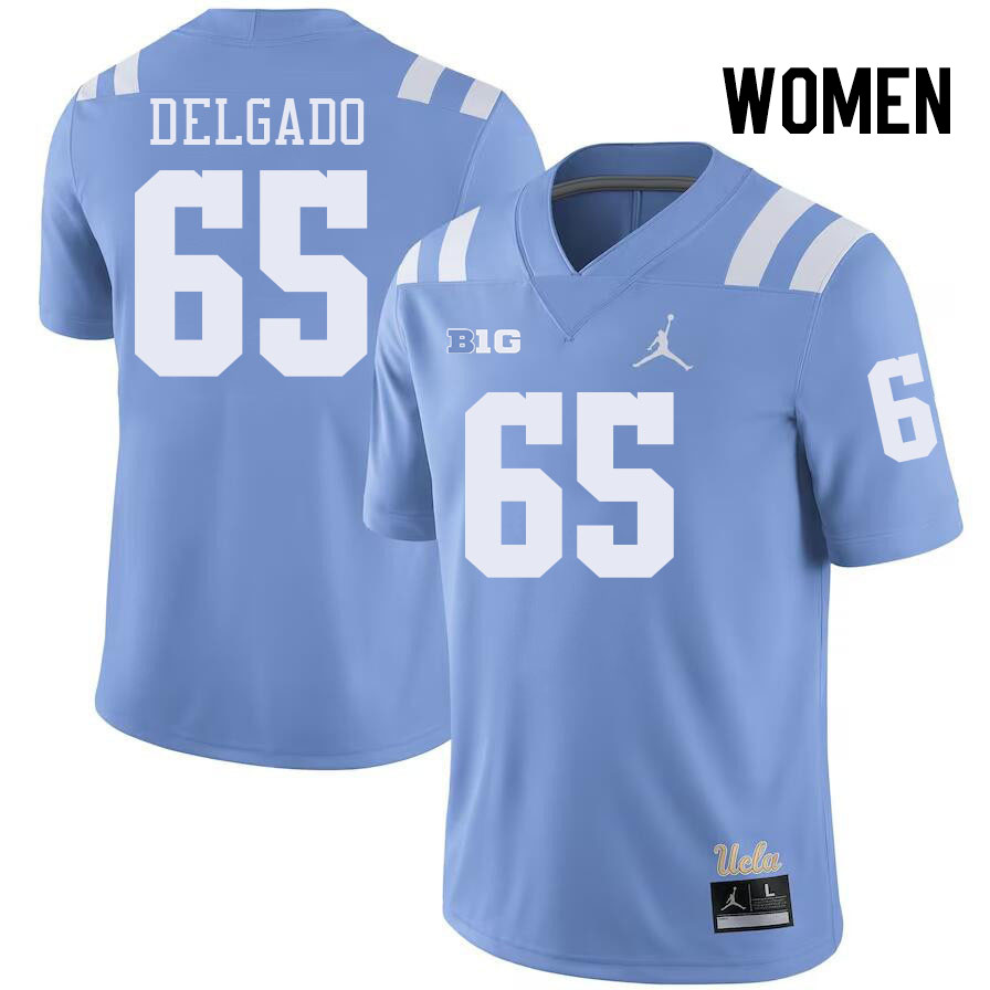 Women #65 Devin Delgado Big 10 Conference College Football Jerseys Stitched-Power Blue